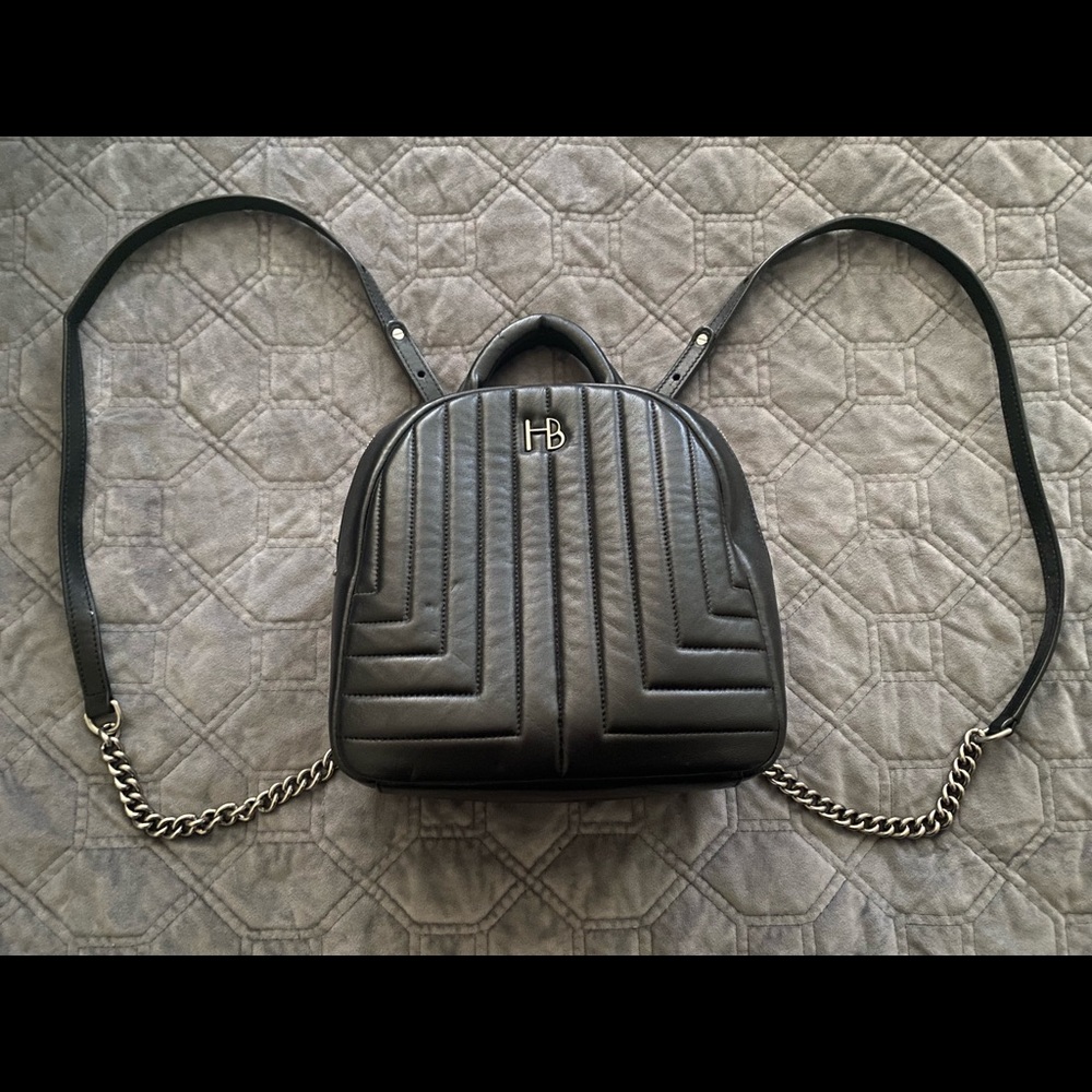 Henri Bendel New York Quilted Backpack - Black Leather